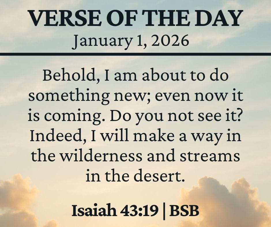 January 1 2026 Bible Verse