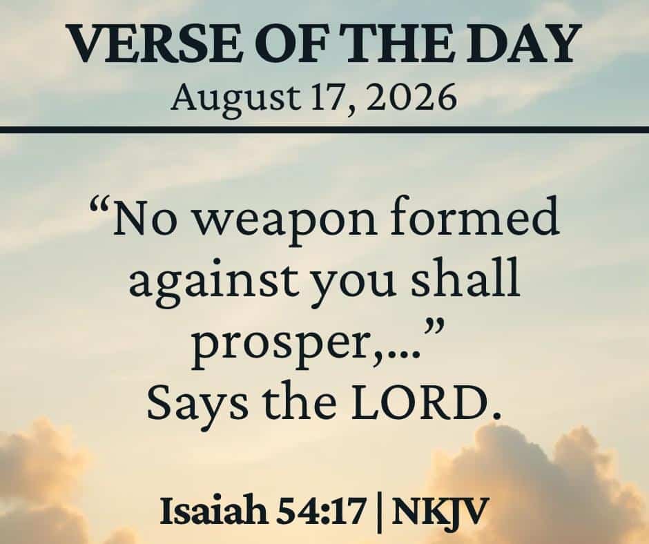August 17 2026 Bible Verse